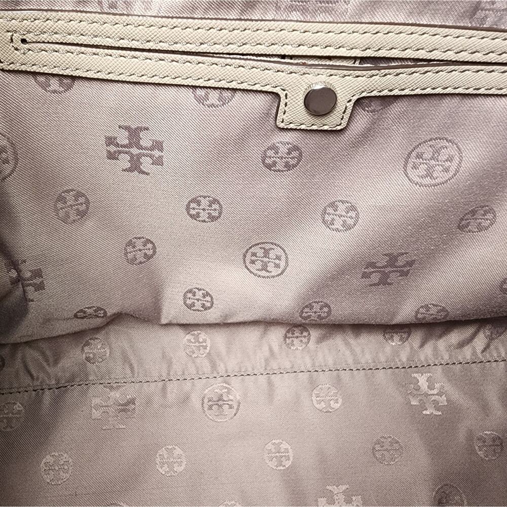 Tory Burch Ella Studded Tan Tote Bag - Picture 10 of 16